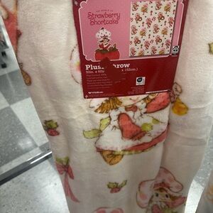 Pink strawberry shortcake Christmas blanket
